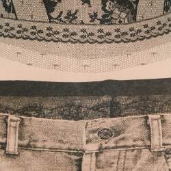 مملوكة مسبقًا Christian Dior Boutique Peachy Beige Trompe l'oeil Print Cotton T-Shirt S