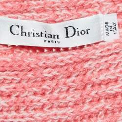 Pre Owned Christian Dior Pink Cashmere Oversized Sweater L