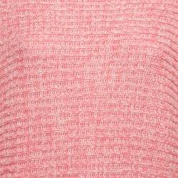 Pre Owned Christian Dior Pink Cashmere Oversized Sweater L