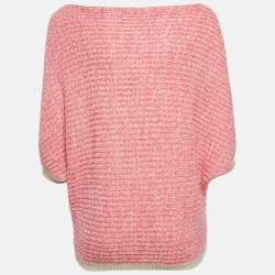 Pre Owned Christian Dior Pink Cashmere Oversized Sweater L