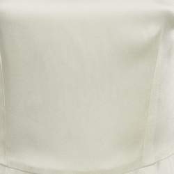 Pre Owned Christian Dior Cream Satin Flared Short Dress M