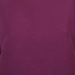 Pre Owned Christian Dior Purple Wool Blend Shift Dress L
