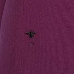 Pre Owned Christian Dior Purple Wool Blend Shift Dress L