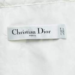Christian Dior White Printed Synthetic Romper Mini Dress L