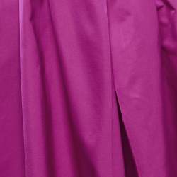 Dior Pink Wool and Silk Blend Pleated Midi Skirt XL