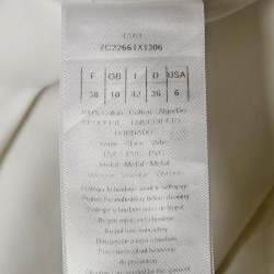 Christian Dior White Floral Beaded Cotton Mini Dress M