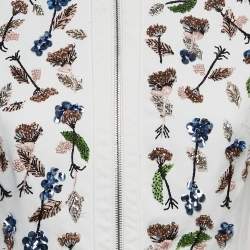 Christian Dior White Floral Beaded Cotton Mini Dress M