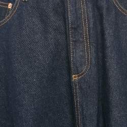 Dior Blue Denim Mid-Length Skirt L