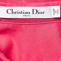 Dior Pink/Multicolor Printed Cotton Shirt and Skirt Set L