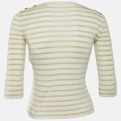 Dior Cream J'Adior Lurex Knit Sweater S