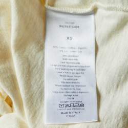 Pre Owned Dior Cream J'Adior 8 Print Cotton & Linen Crew Neck T-Shirt XS 