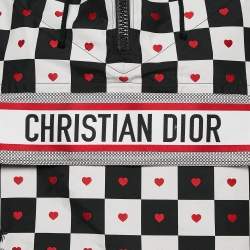 Dior Black/White Amour Heart Check Synthetic Anorak Hoodie XS