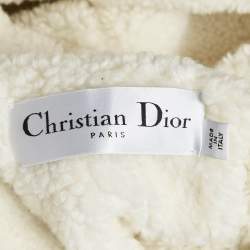 Christian Dior Beige Cotton and Faux Shearling Anorak Jacket XS