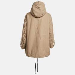 Christian Dior Beige Cotton and Faux Shearling Anorak Jacket XS