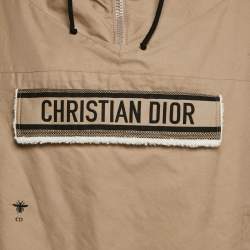 Christian Dior Beige Cotton and Faux Shearling Anorak Jacket XS