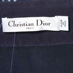 Dior Blue Tweed Fringed Mini Skirt M