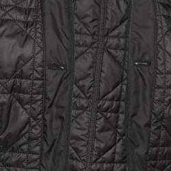 Pre Owned Dior Black Synthetic Hooded Gilet L
