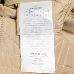 مملوكة مسبقًا Dior Beige Cotton Detachable Over Jacket Belted Cannage Coat L