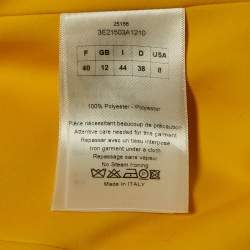 Dior Yellow Crepe Strapless Asymmetric Corset Top M
