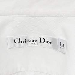 Dior White Cotton Flared Sleeveless Mini Dress S