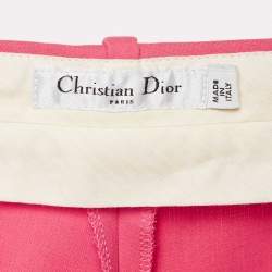 Christian Dior Pink Cotton Trousers L