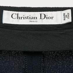 Dior Navy Blue Wool Tailored Trousers S