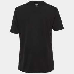 Pre Owned Dior Black Printed Cotton T-Shirt M
