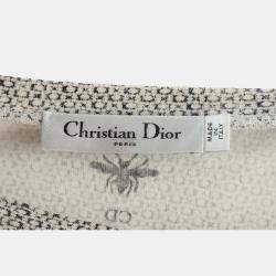 Dior Navy Blue/White Cotton and Linen L'etoile T Shirt S