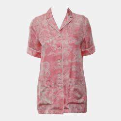 Pre Owned Christian Dior Printed Silk Shirt