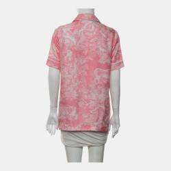 Pre Owned Christian Dior Printed Silk Shirt