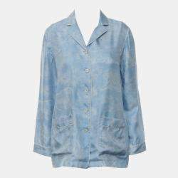 Christian Dior Printed Long Sleeve Silk Shirt