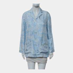 Christian Dior Printed Long Sleeve Silk Shirt