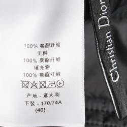 Pre Owned Christian Dior Black Synthetic Quilted A-Line Mini Skirt M