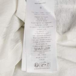 Christian Dior White Eiffel Tower Print Jersey T-Shirt S