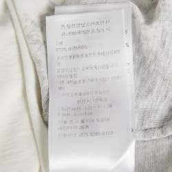 Christian Dior White Eiffel Tower Print Jersey T-Shirt S