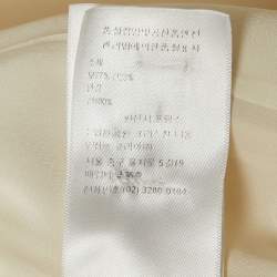 Pre Owned Christian Dior Cream Wool Blend Single Breasted Blazer M
