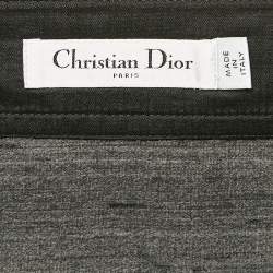 Christian Dior Black Dupion Silk Pleated Maxi Wrap Skirt L