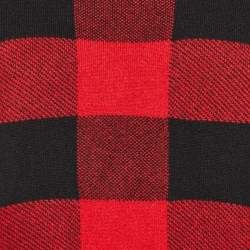 Dior Red/Black Checked Cashmere Crew Neck Sweater S
