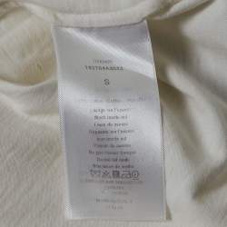 Pre Owned Dior White Logo Patterned Cotton Short Sleeve T-Shirt S