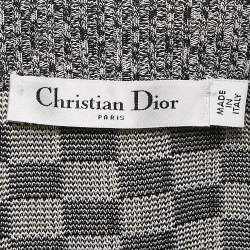 Christian Dior Checkboard Stretch Knit Mini Skirt S