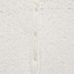 Christian Dior White Lace Sheer Tunic Top L