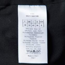 Pre Owned Dior Black Tweed Vest Coat M