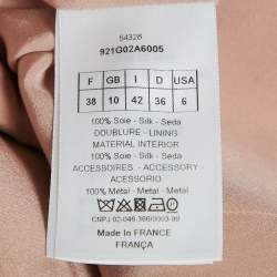 Pre Owned Dior Pink Silk Single Breasted Belt Detail Vest M