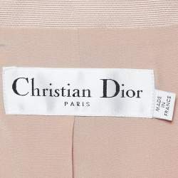 Pre Owned Dior Pink Silk Single Breasted Belt Detail Vest M