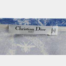 Dior Blue Cotton Toile De Jouy Riviera Printed Top S