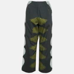 Pre Owned Dior Multicolor Tie-Dye Print Cotton Lace-Up Detail Pants M