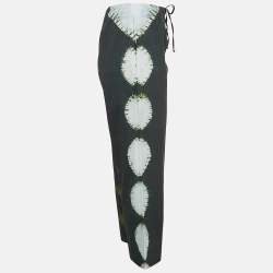Pre Owned Dior Multicolor Tie-Dye Print Cotton Lace-Up Detail Pants M