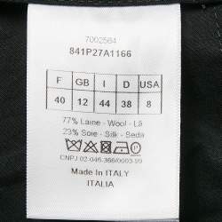 Pre Owned Dior Black Wool Blend Culotte M