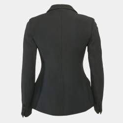 Pre Owned Dior Black Wool Blend Single Breasted Blazer S