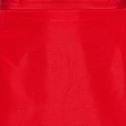 Dior Red Cotton and Silk Midi Skirt M